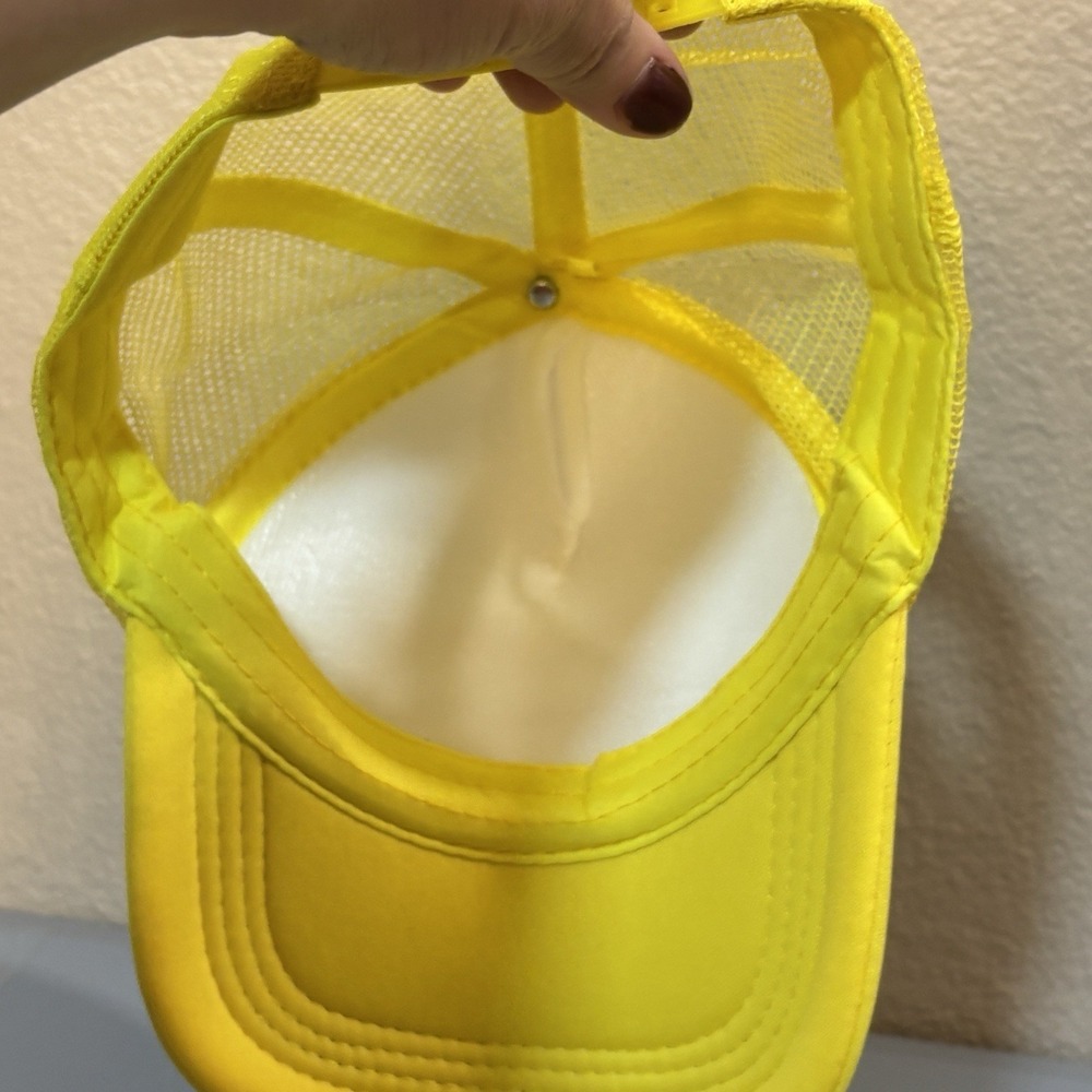Radio Shack Trucker Hat Yellow Snapback Ball Cap Unisex Nostalgia Store Fun Gift - Picture 9 of 10